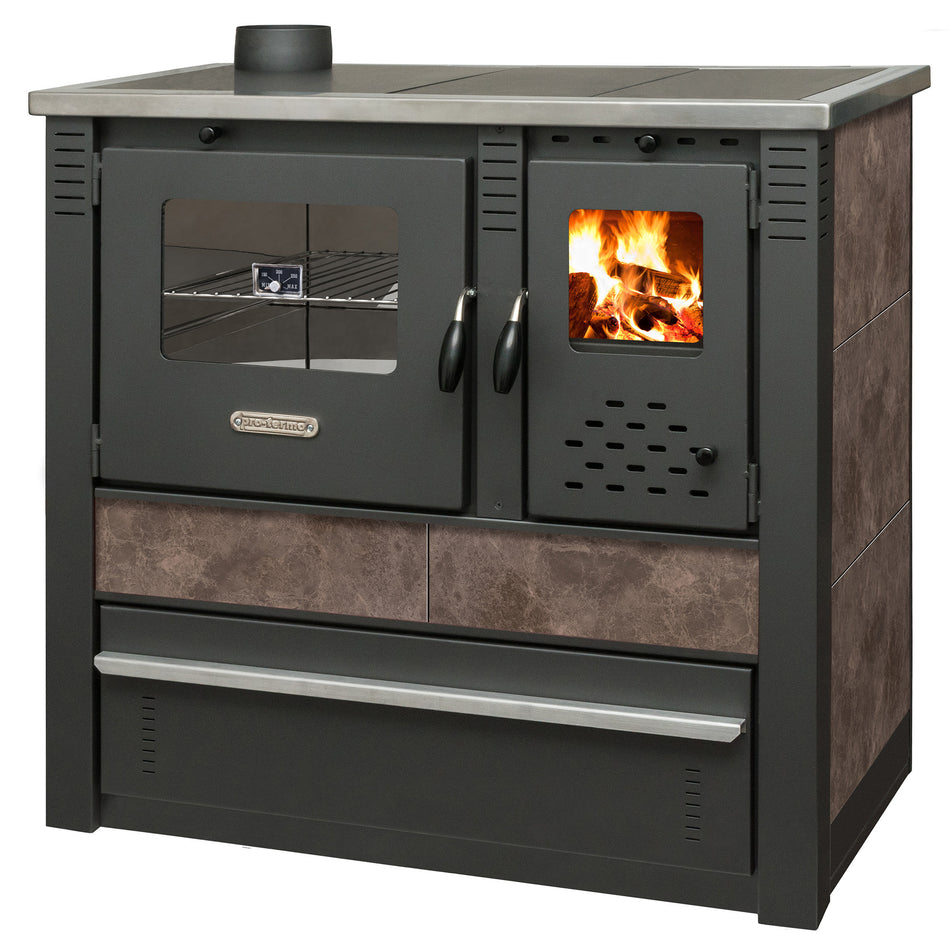 ProTermo Kaminofen Panonia Mokka 10,54 kW Abzug links | Bauart 2